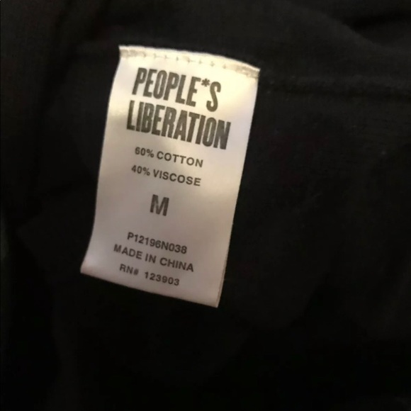 People’s Liberation Floral Flower Tree Branch Black Shrug Shawl Sweater Size Med - Picture 4 of 4